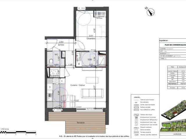 Appartement T2 de 47.67 m² à Collonges sous Salève avec terrasse