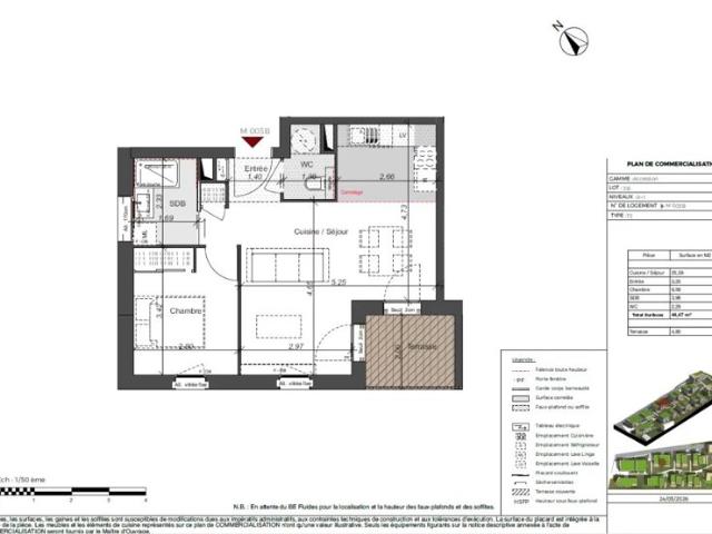 Appartement T2 de 44.52 m² à Collonges sous Salève avec terrasse