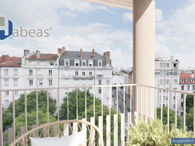 Appartement T2 de 45m² au 2em étage avec un grand balcon de 15,85m², Lyon 7ᵉ