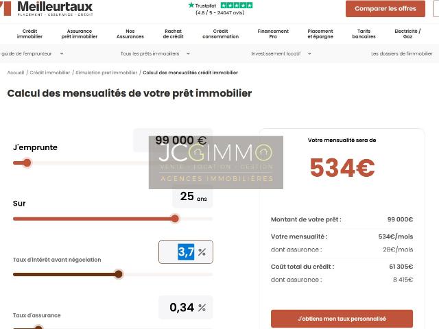 Appartement T2 entièrement rénové