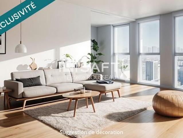 Appartement T2 lumineux avec vue sur Seine