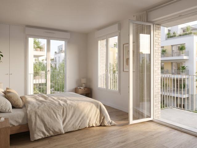 Appartement T2 neuf 44 m² – Neuilly sur Marne – proche transports 2 pièces, 44 m²