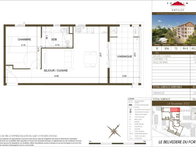 Appartement T2 R+3 Résidence Le Belvédère Du Fort