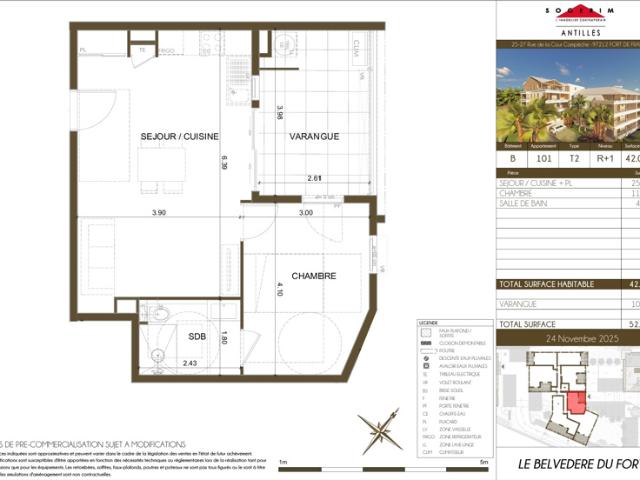 Appartement T2 R+1 Résidence Le Belvédère Du Fort