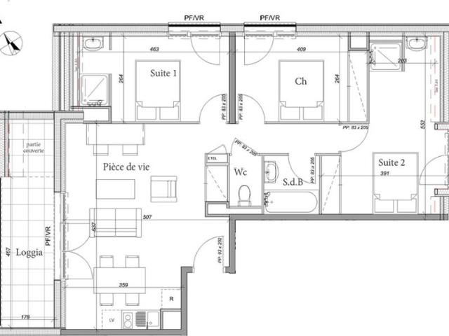 Appartement T4 73.38