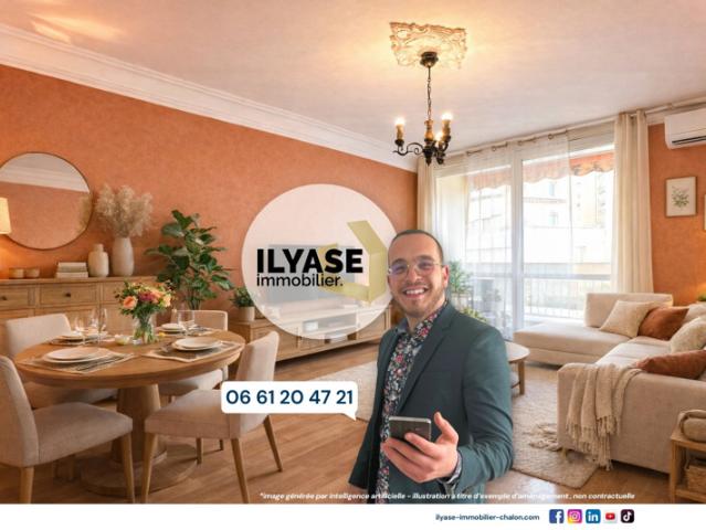 Appartement T4 | 75 m2 | Balcon, garage fermé et cave