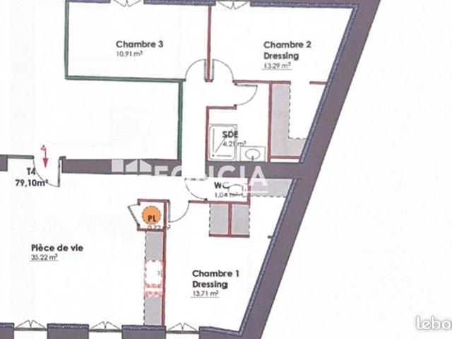Appartement T4 79 m² – 3 chambres – Parking inclus