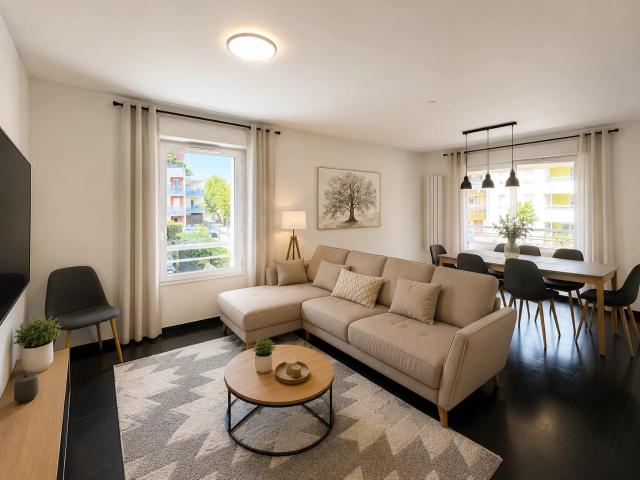 Appartement T4 avec jardin, terrasse et balcon à Ville la Grand, proche commerces