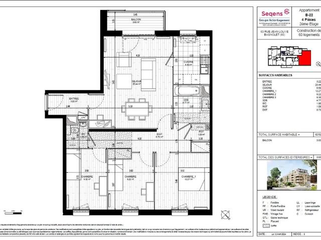 Appartement T4 BAGNOLET à louer