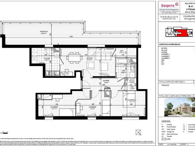 Appartement T4 BAGNOLET à louer