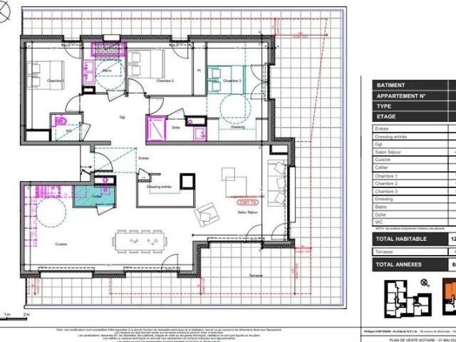Appartement T4 de 124.11 m² Terrasse 68.70 m² Thonon Les Bains