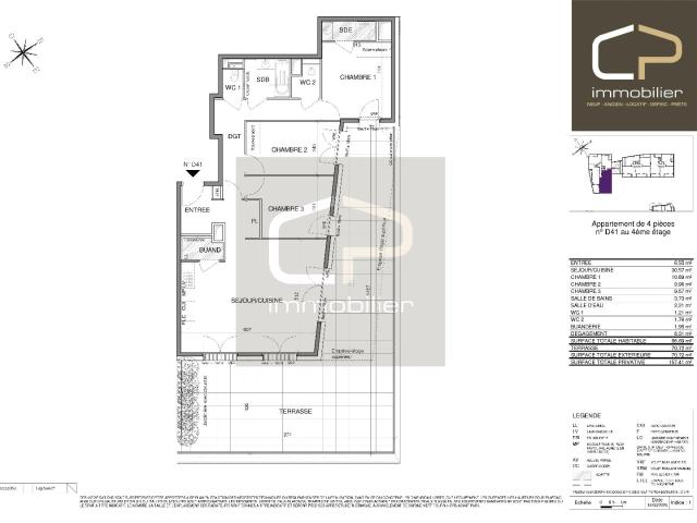 Appartement T4 neuf à Annecy avec immense terrasse de 70 m² garage double et cave