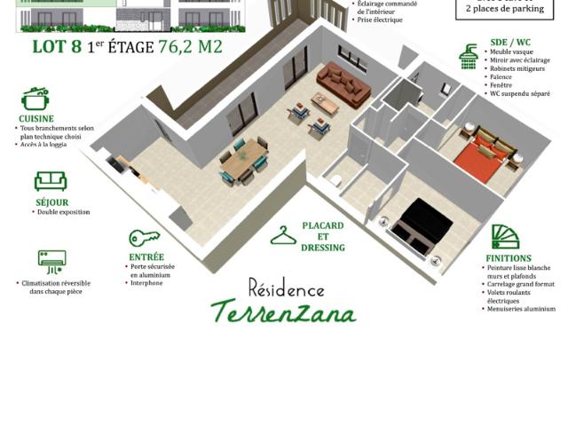 Appartement T4 Résidence Terrenzana