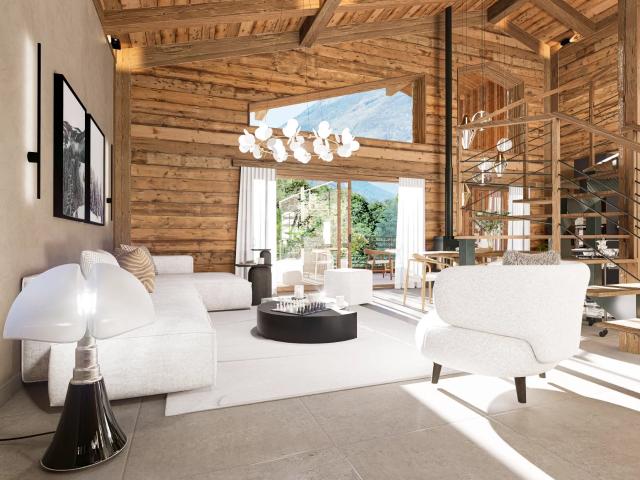 Appartement T5 dans chalet neuf de standing aux HOUCHES