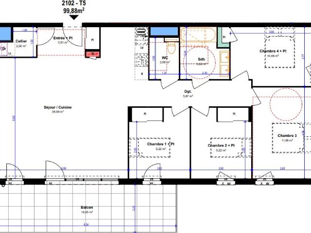 Appartement T5 de 99 m2