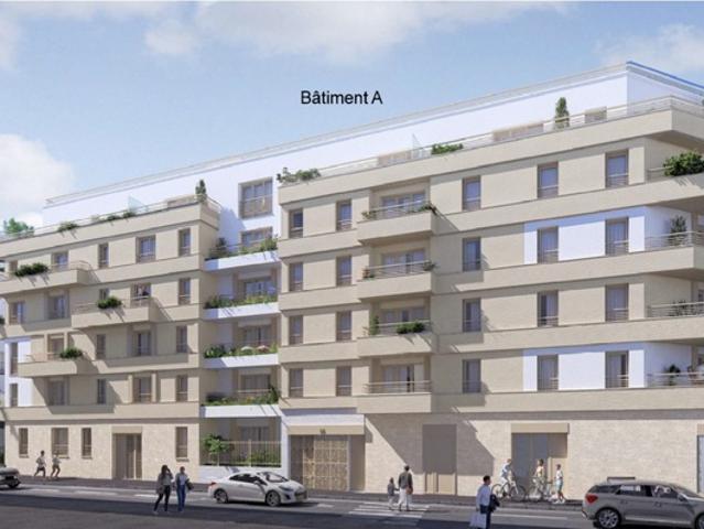 appartement T5 neuf à vendre ASNIERES SUR SEINE 92, surface hab. 96.36 m2 + balcon 8.43 m2 + park s sol