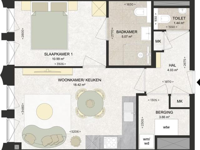 Appartement te huur