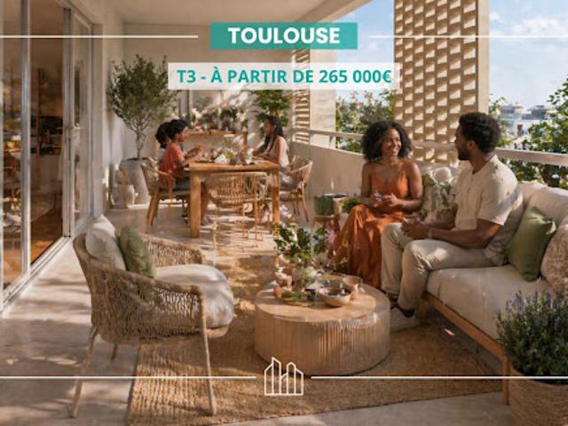 Appartement Toulouse 3 pièces LES JARDINS ZOÉ PROCHE COMMODITÉS