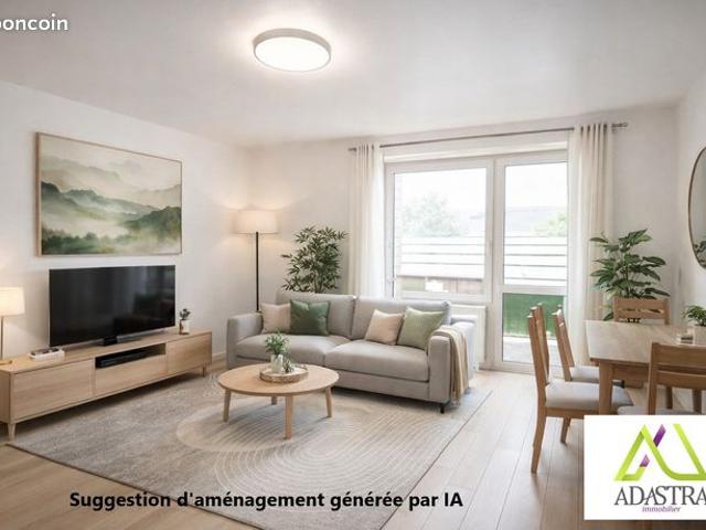 APPARTEMENT TRAVERSANT 4 Pièces 91m² 3 chambres Garage, cave & loggia