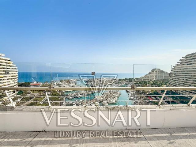Appartement vue mer avec terrasse 150m2 au Marina Baie des A. 132m² Villeneuve Loubet