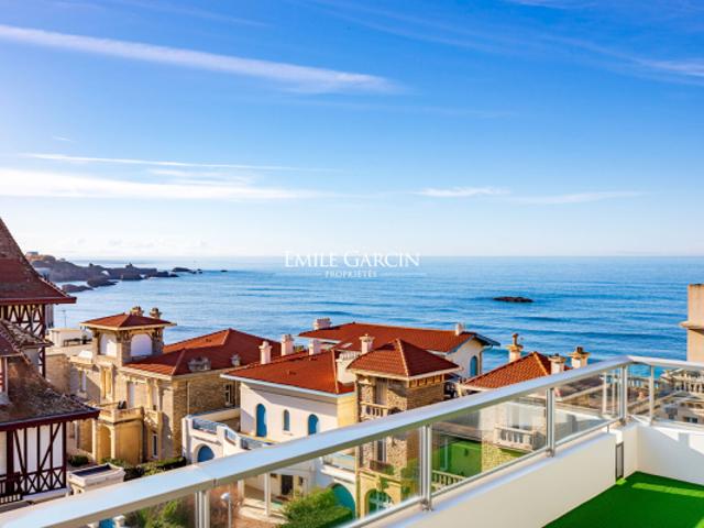 Appartement vue mer à vendre à Biarritz avec terrasse 60 m²