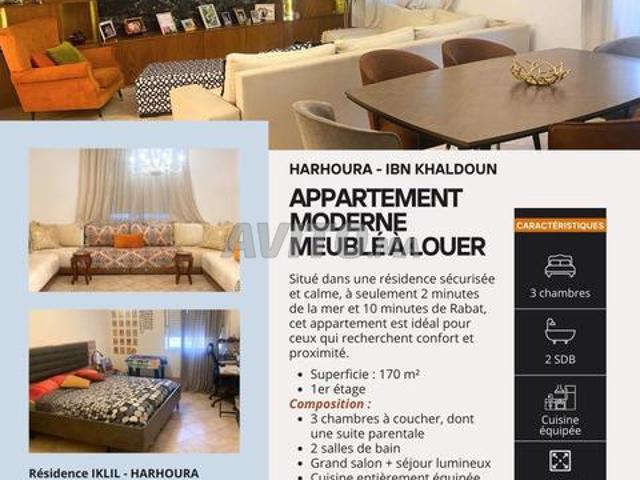 Appartement à louer 170 m² à Harhoura