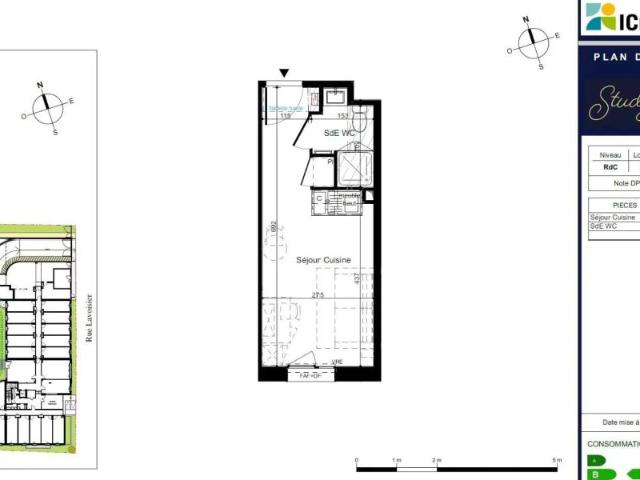 Appartement à louer 1 pièce 18.3m²
