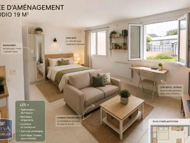 Appartement à louer 1 pièce 19.08m²