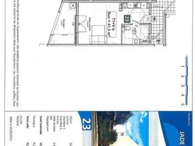 Appartement à louer 1 pièce 32.3m²