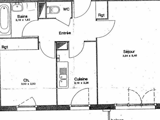 Appartement à louer 2 pièces • 45,80 m2 Bussy Saint Georges