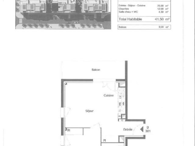 Appartement à louer 2 pièces 40.03m²