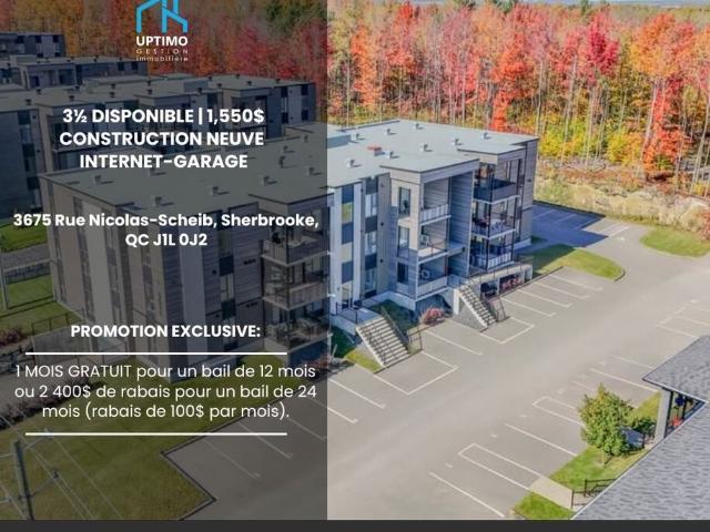 Appartement à Louer 3675 rue Nicolas Scheib, Les Nations Sherbrooke 11 photos | Logis Québec