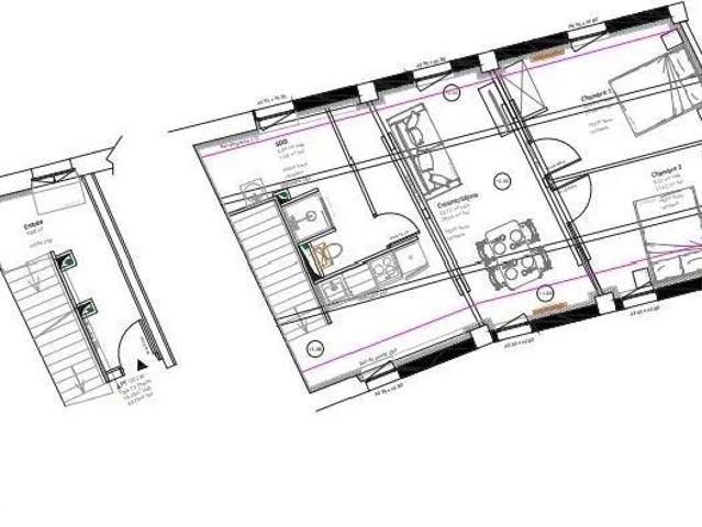 Appartement à louer 3 pièces 56.35m²