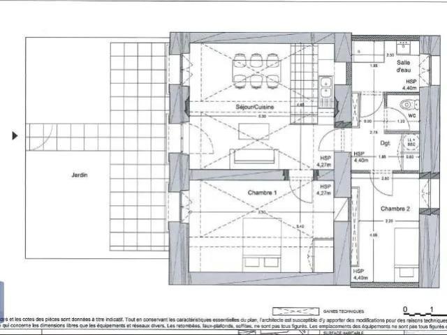Appartement à louer 3 pièces 64.7m²