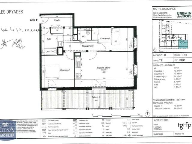 Appartement à louer 3 pièces 66.71m²