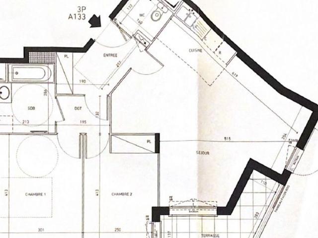 Appartement à louer 3 pièces 69,09 m