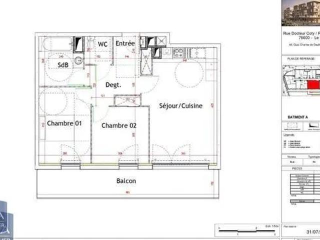 Appartement à louer 3 pièces 61.34m²