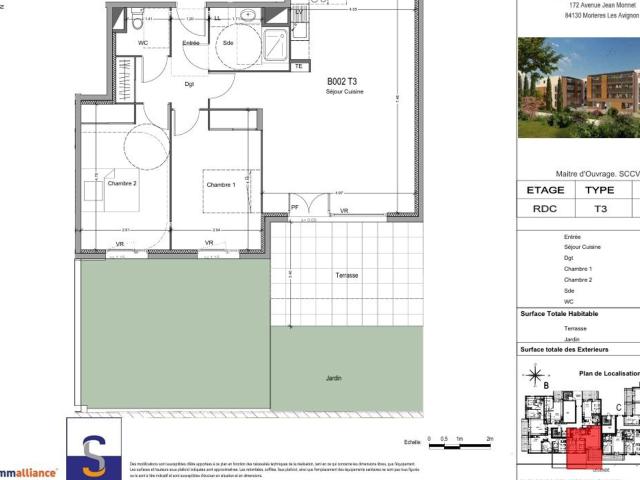 Appartement à louer 3 pièces