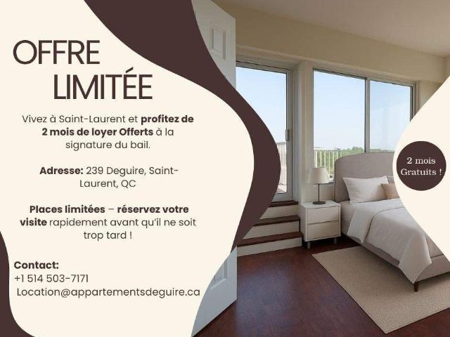 Appartement à Louer 405 Deguire St Laurent H4N 1P9, Saint Laurent Montréal 10 photos | Logis Québec