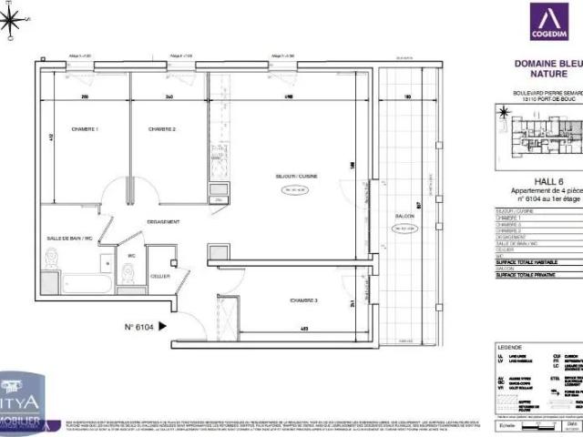 Appartement à louer 4 pièces 76.84m²