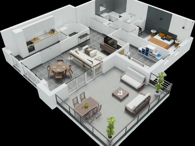 APPARTEMENT 3 PIECES A VENDRE A PUYRICARD