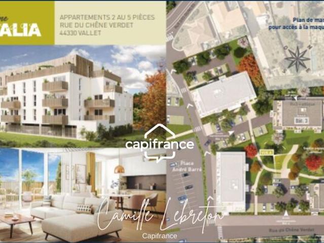 appartement à vendre 4 pièces VALLET 44