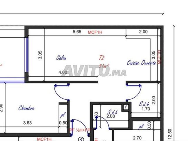 Appartement à vendre 57 m² à Kénitra
