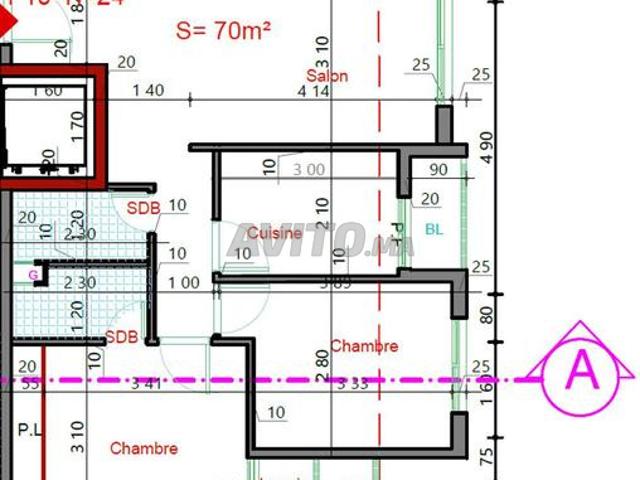 Appartement à vendre 70 m² à Kénitra