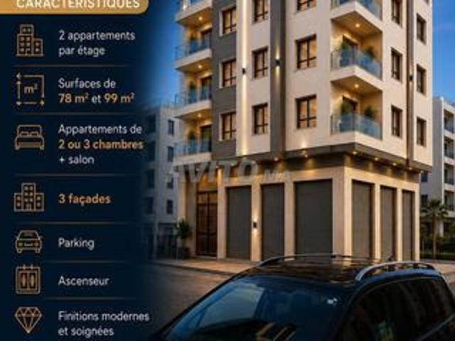 Appartement à vendre 78m² 99m² à Ain Attig