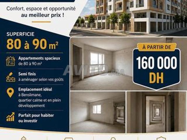 Appartement à vendre 90 m² à Benslimane
