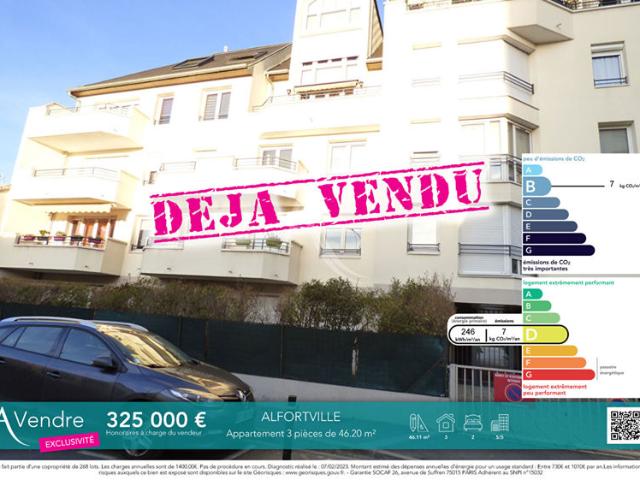 Appartement Alfortville 3 pièce s 46.11 m2