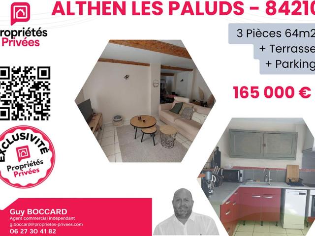 Appartement Althen Des Paluds 3 pièce s 64 m2
