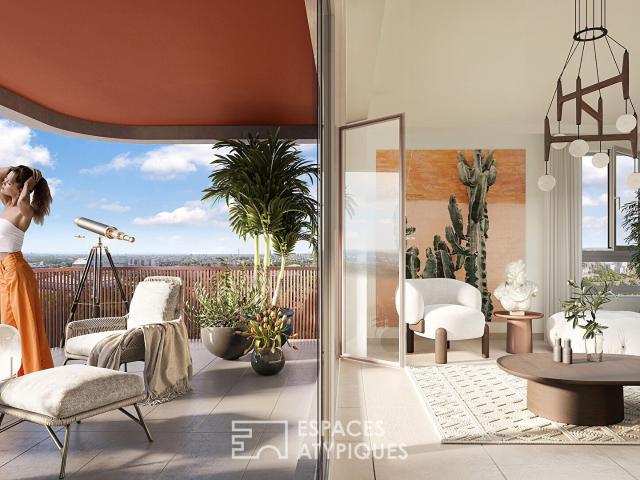 Appartement avec vue contemplative et son jardin d'hiver suspen