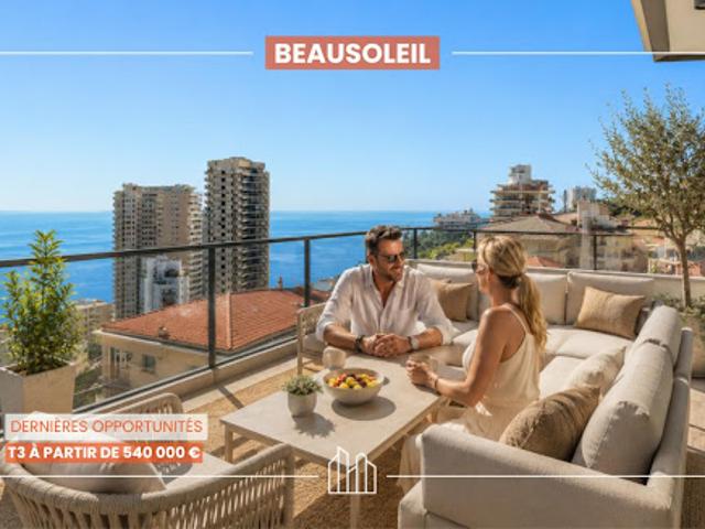 Appartement Beausoleil 3 pièces RÉSIDENCE LIZANDRO PLAGE DE LARVOTTO